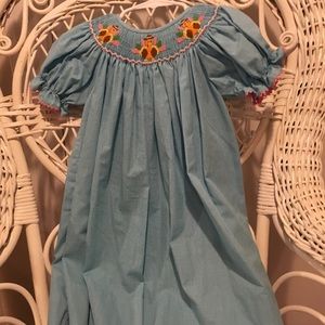 24M girls smocked Thanksgiving Turkey dress